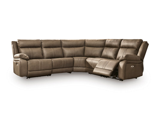 Ashley Max-Media 5-Piece Dual Power Reclining Modular Sectional with 2 Reclining Seats