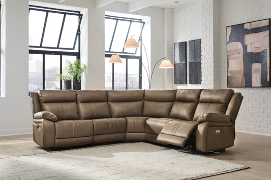 Ashley Max-Media 5-Piece Dual Power Reclining Modular Sectional with 2 Reclining Seats - alternate view