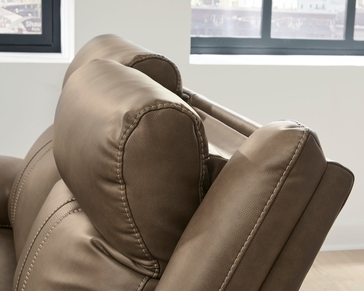 Ashley Max-Media 6-Piece Dual Power Reclining Modular Sectional with Audio Console and 2 Reclining Seats
