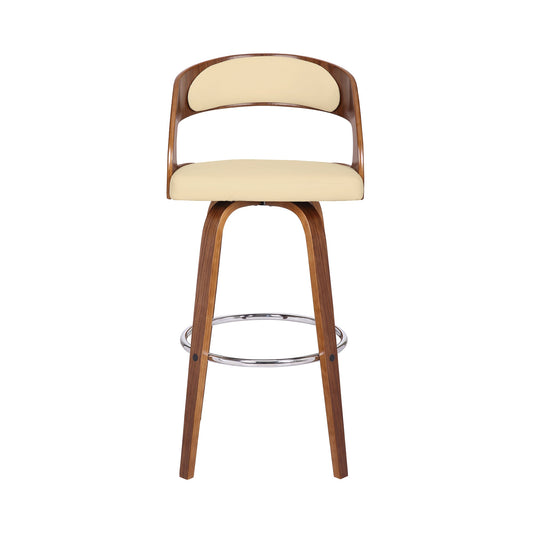 Shelly 30" Bar Height Swivel Bar Stool Cream