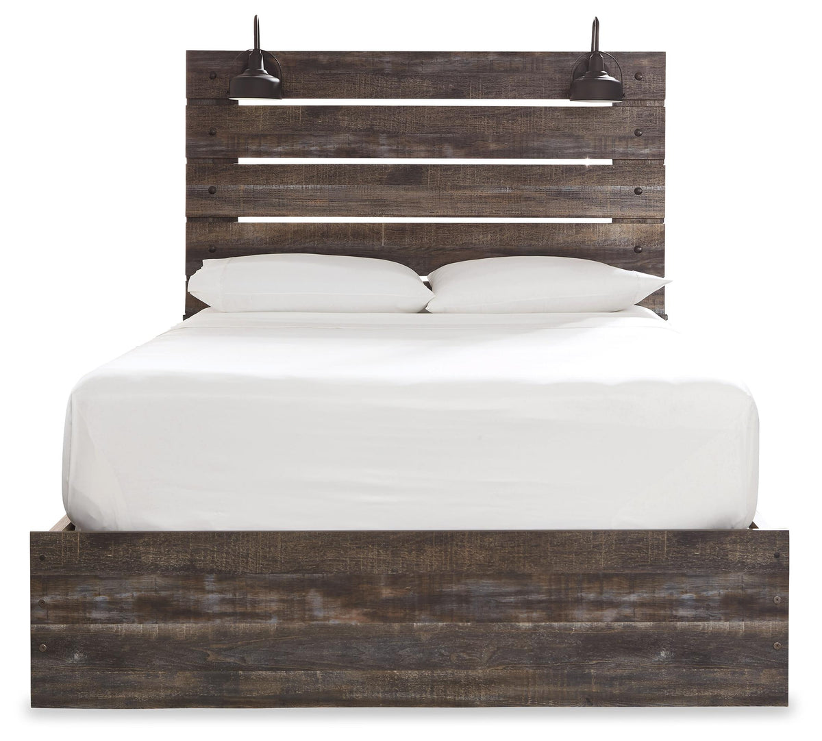 Drystan King Panel Bed with 2 Storage Drawers and 2 Cubbies