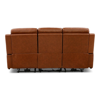 Flexsteel Adrian Leather Power Sofa with Drop Down Table