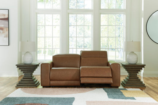 Rally-Up 2-Piece Leather Power Reclining Sectional Loveseat - alternate view