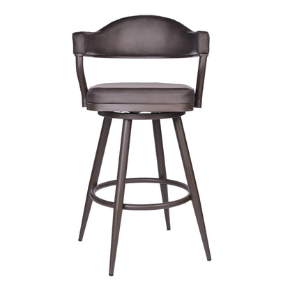 Justin 26" Counter Height Swivel Bar Stool Gray