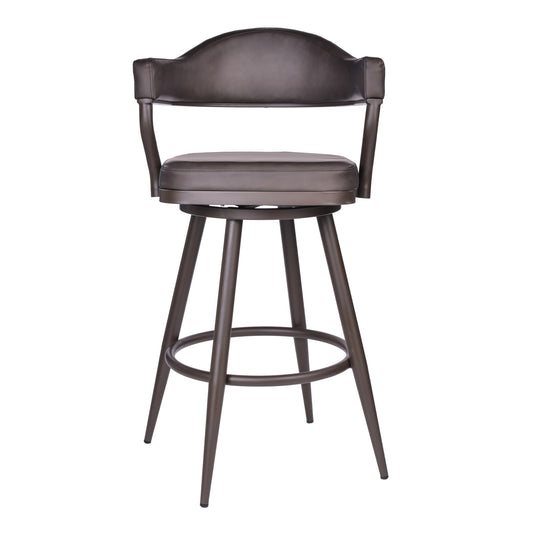 Justin 26" Counter Height Swivel Bar Stool Gray