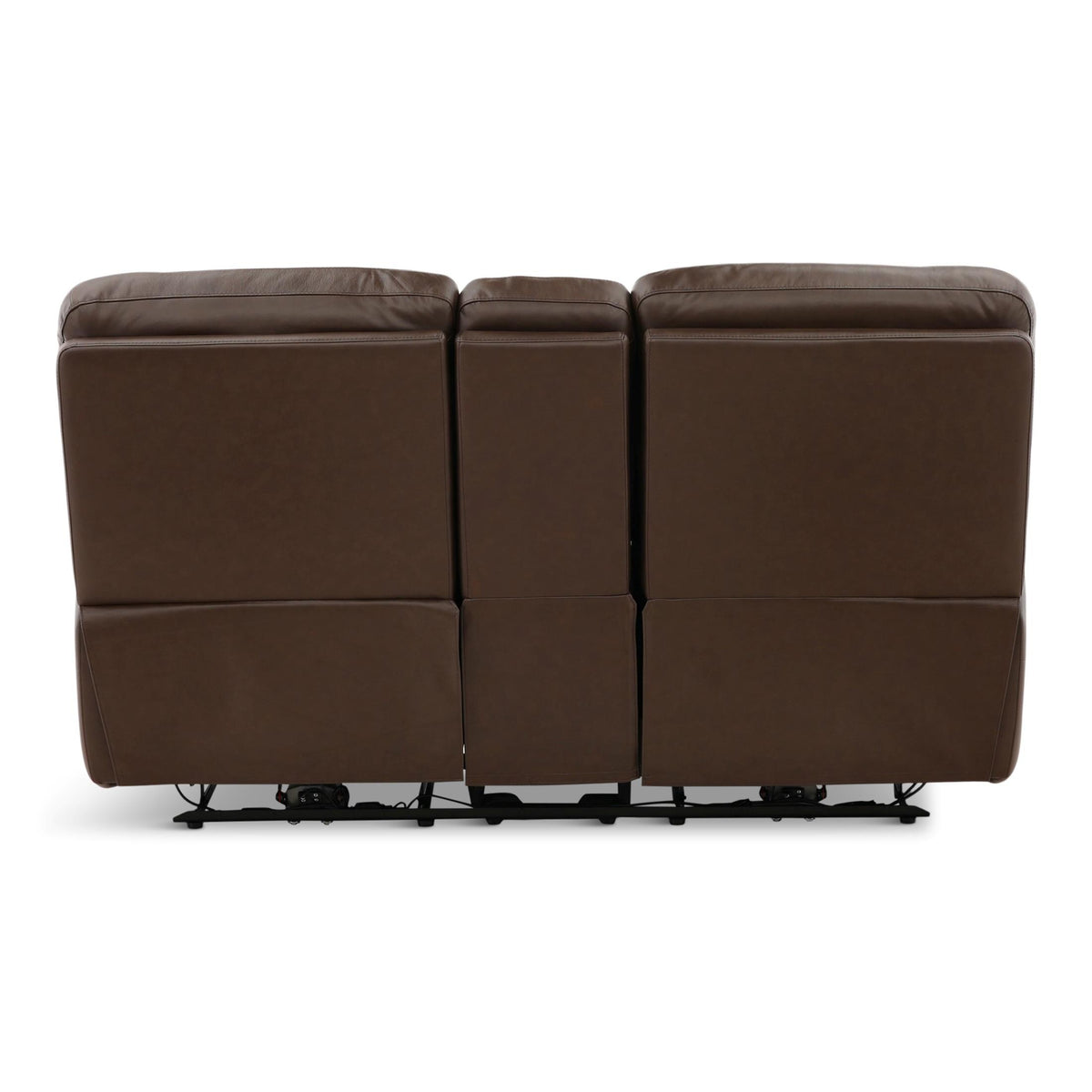Flexsteel Walker Leather Power Reclining Console Loveseat