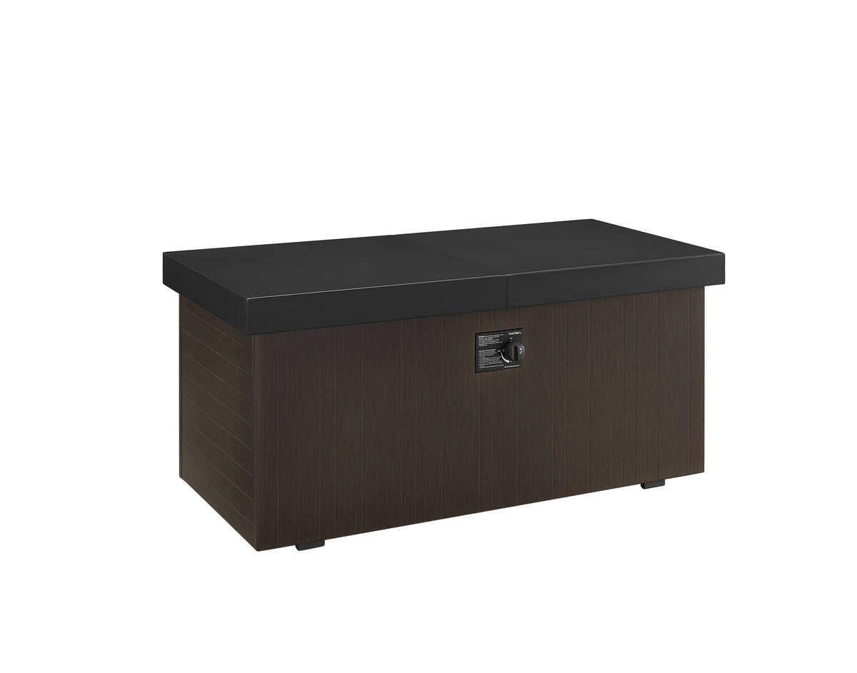 Holt 48" Rectangular Outdoor Patio Fire Pit Black