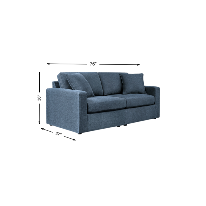 Ashley Modmax 2-Piece Modular Next-Gen Nuvella™ Performance Fabric Loveseat