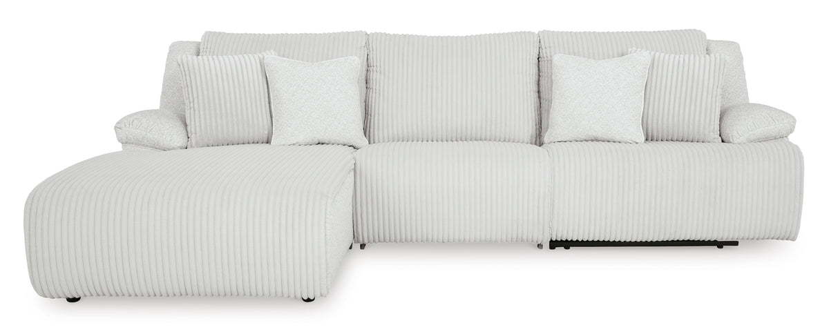 Ashley Top Tier 3-Piece Reclining Sectional Sofa Chaise Alloy Left-Facing