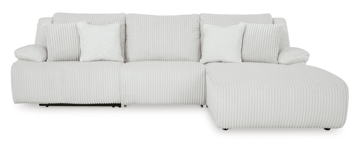 Ashley Top Tier 3-Piece Reclining Sectional Sofa Chaise Alloy Right-Facing