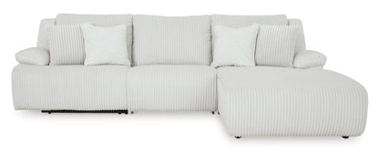 Ashley Top Tier 3-Piece Reclining Sectional Sofa Chaise Alloy Right-Facing
