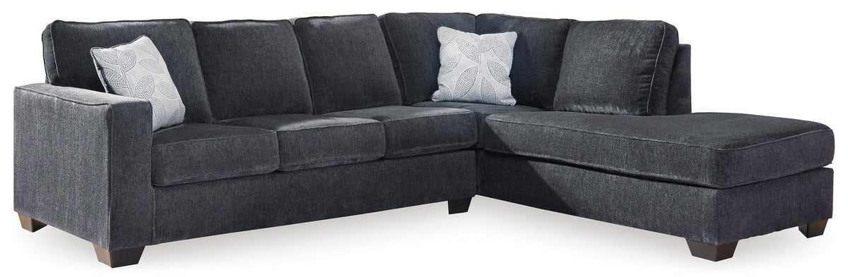 Altari 2-Piece Slate Sleeper Sectional with Chaise Right-Facing