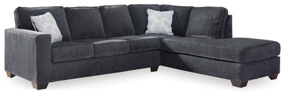 Altari 2-Piece Slate Sleeper Sectional with Chaise Right-Facing
