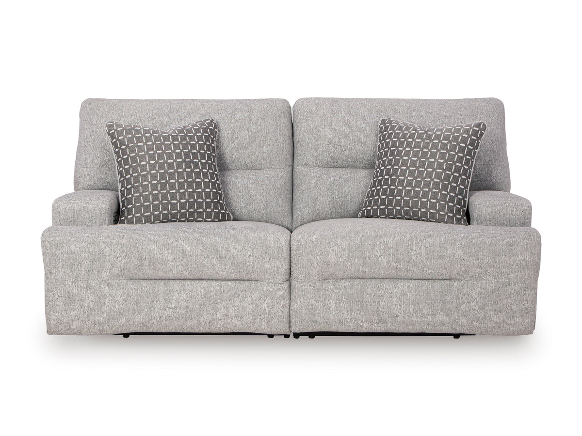 Acklen Place 2-Piece Power Reclining Sectional Loveseat Pewter