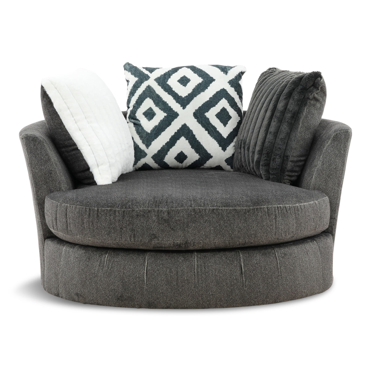 Avelina Swivel Chair Gunmetal