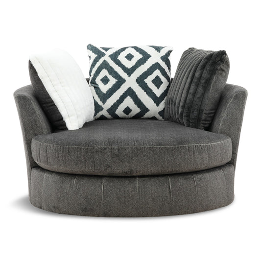 Avelina Swivel Chair Gunmetal