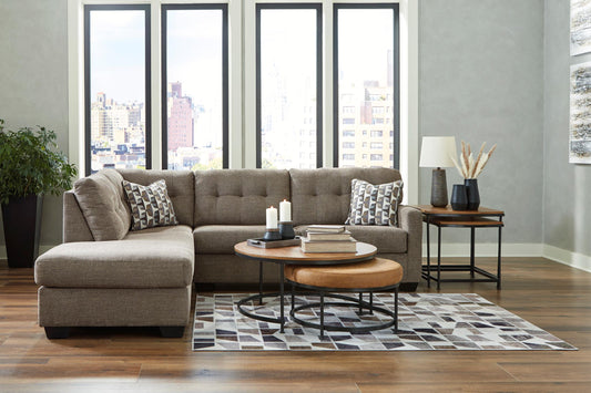 Mahoney 2-Piece Chocolate Sectional with Chaise - alternate view