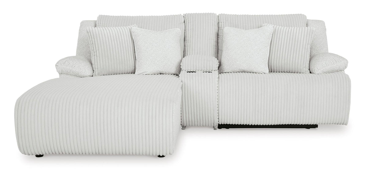 Top Tier Left Facing 3-Piece Reclining Sectional Sofa with Chaise Alloy