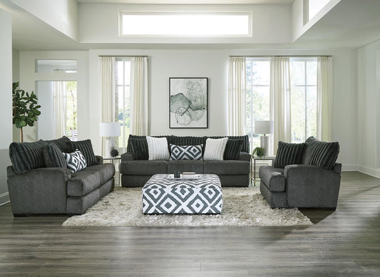 Avelina Accent Ottoman OLA Gunmetal - alternate view