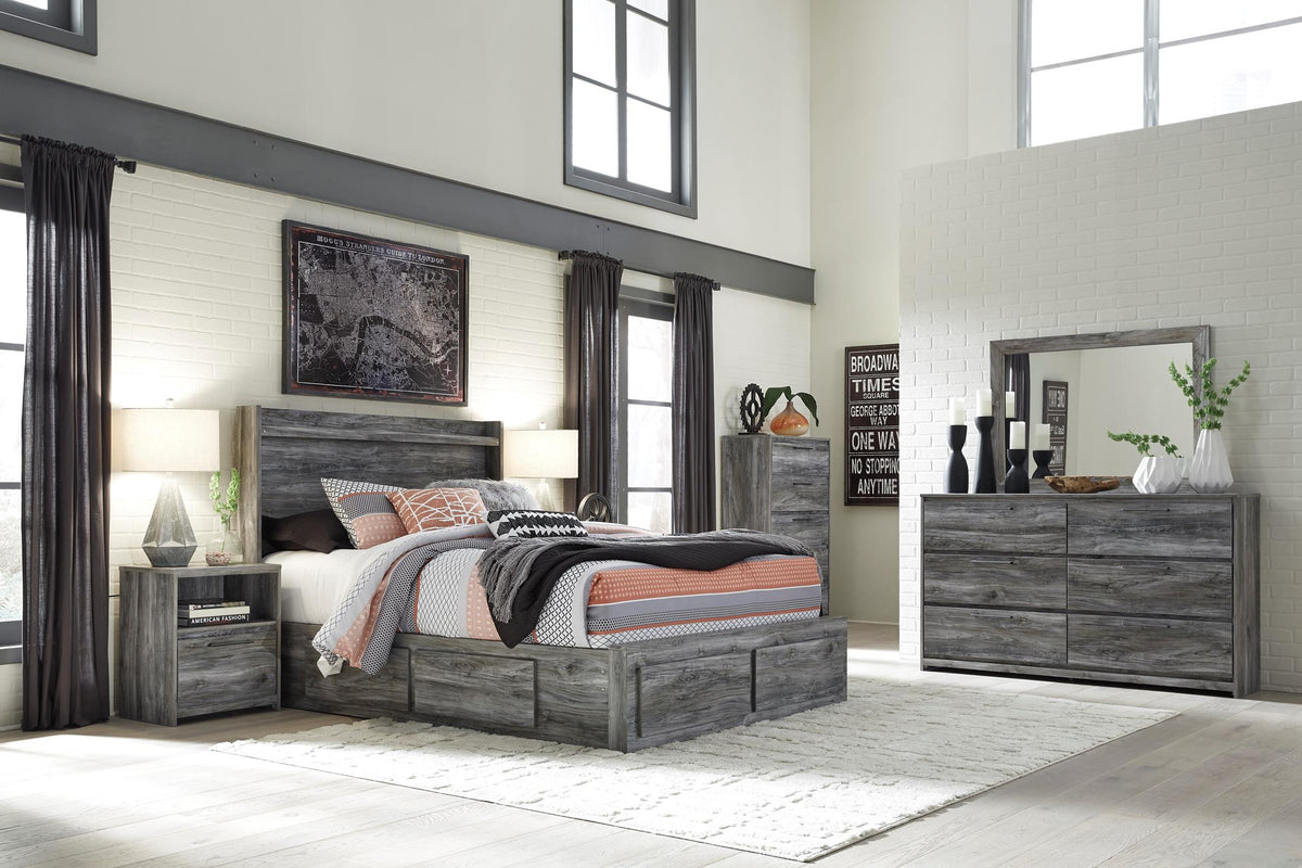 Ashley Baystorm Full Panel Bed with 4 Storage Drawers
