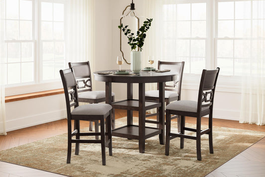 Langwest Counter Height Dining Table and 4 Barstools (Set of 5) - alternate view