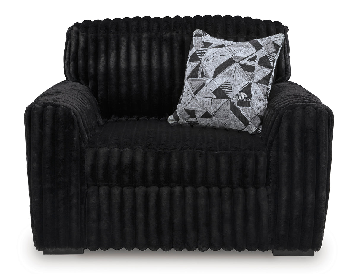 Ashley Midnight-Madness Chair and a Half Onyx