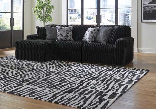 Ashley Midnight-Madness 3-Piece Sectional with Chaise - alternate view