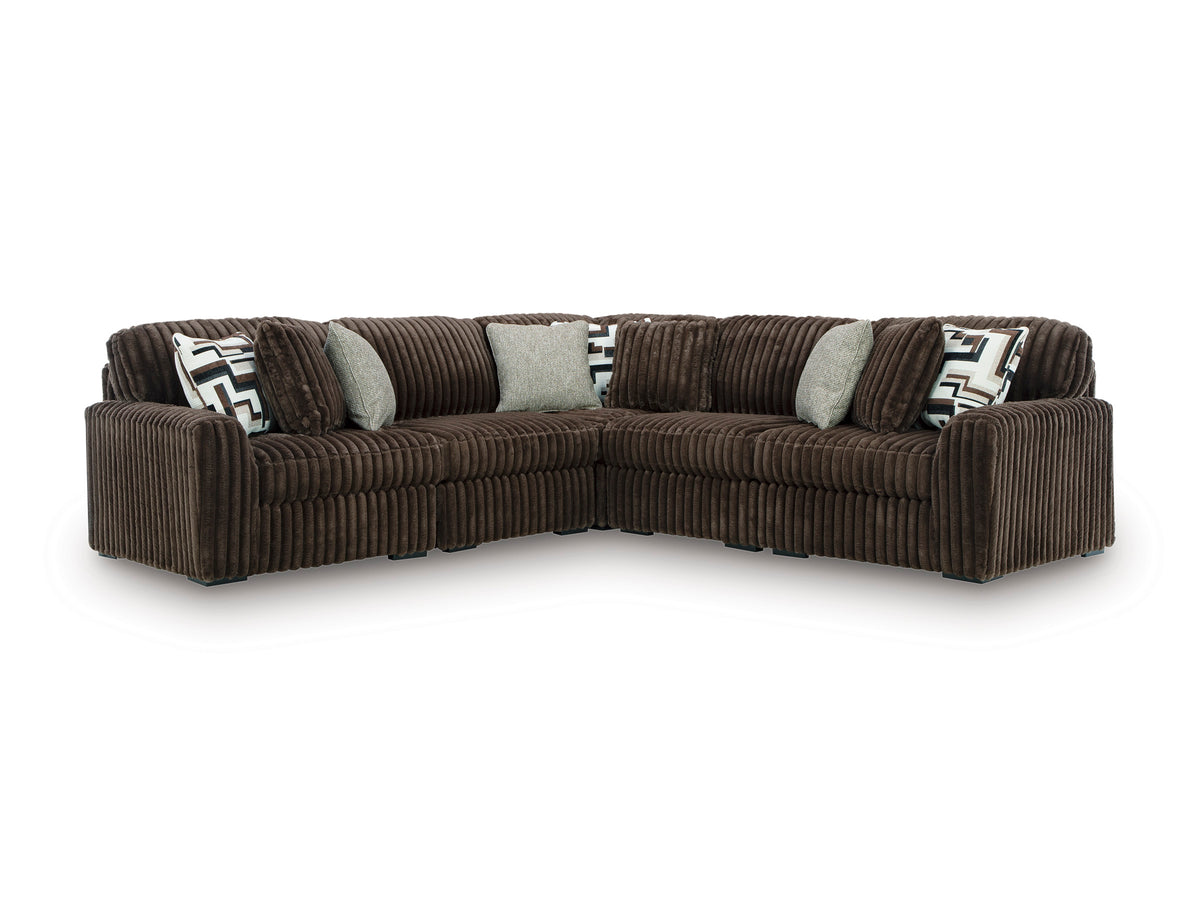 Ashley Midnight-Madness 5-Piece Sectional Chocolate