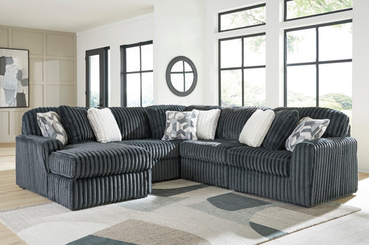Ashley Midnight-Madness 5-Piece Sectional with Chaise - alternate view