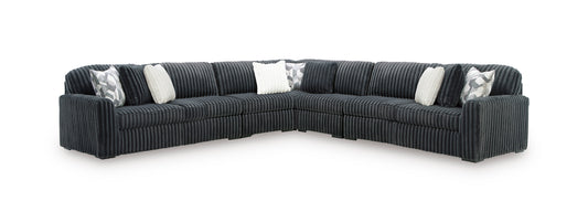 Ashley Midnight-Madness 5-Piece Sofa Sectional Gunmetal