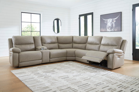 Brannigan 6-Piece Reclining Sectional with Storage Console - alternate view