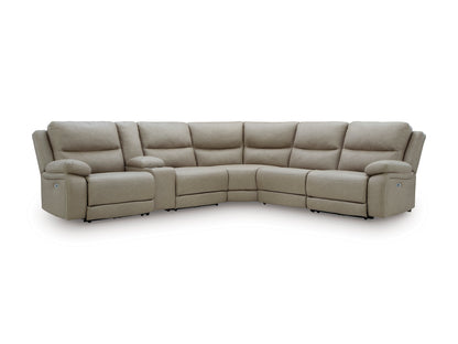 Brannigan 6-Piece Reclining Sectional with Storage Console
