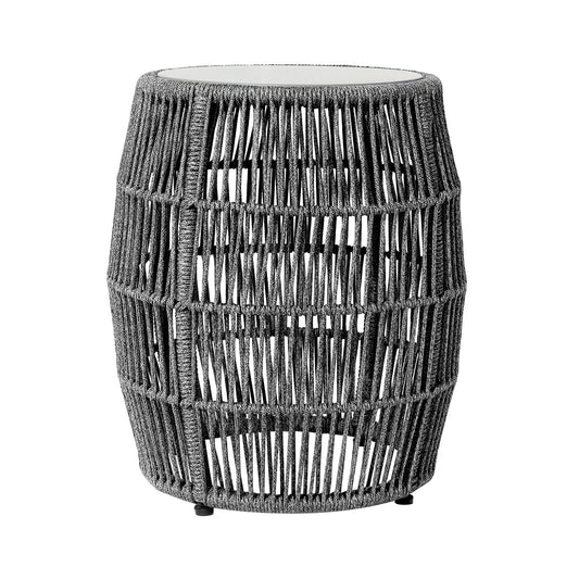 Emory Indoor Outdoor Garden Stool End Table Gray