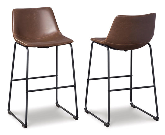Centiar Pub Height Bar Stool (Set of 2) Brown