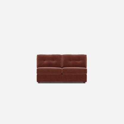 Modular One Armless Full Innerspring Sleeper Sofa Merlot