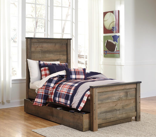Trinell Twin Panel Bed with 2 Storage Drawers - alternate view
