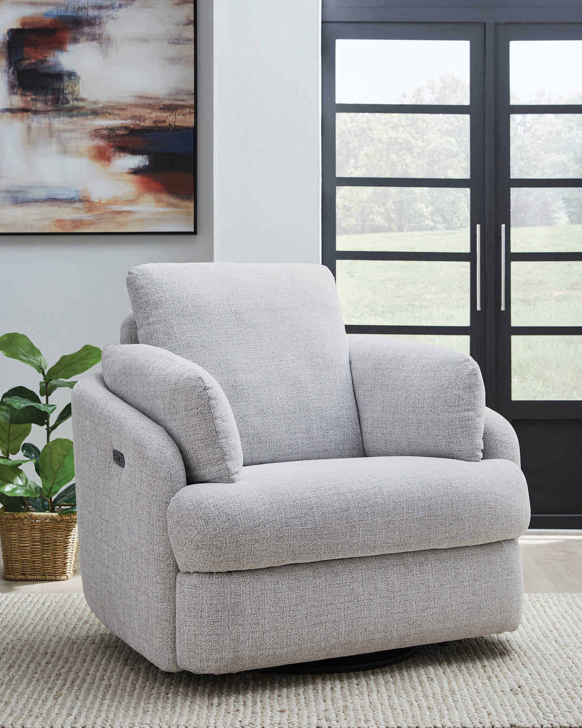Alainmont Next-Gen Nuvella Swivel Power Recliner