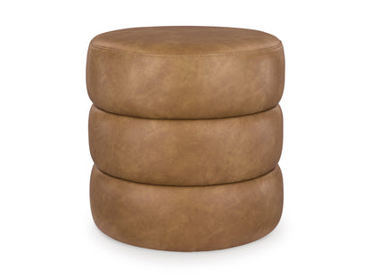Ashley Ummi Swivel Accent Ottoman Caramel