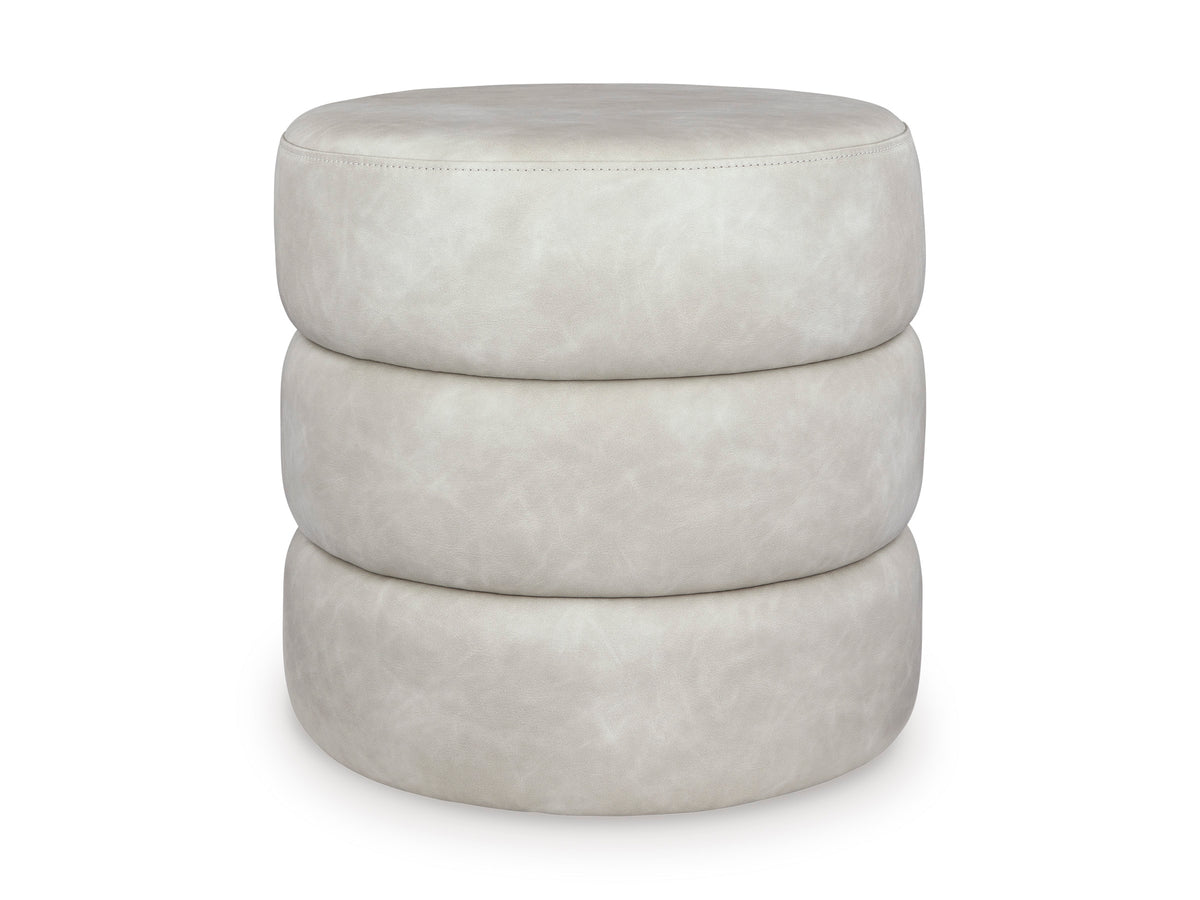 Ashley Ummi Swivel Accent Ottoman Bone