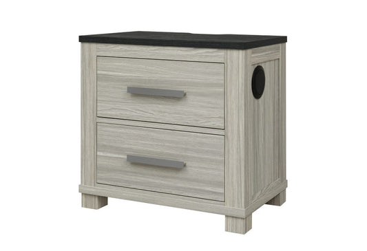 Lakin Nightstand with USB and Speaker - alternate view