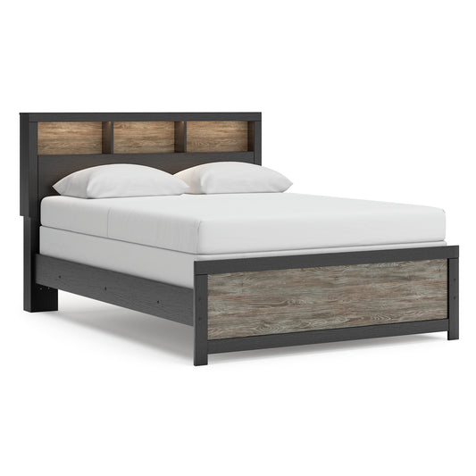 Ashley Jonnifer Bookcase Panel Bed Queen Gray Black - alternate view