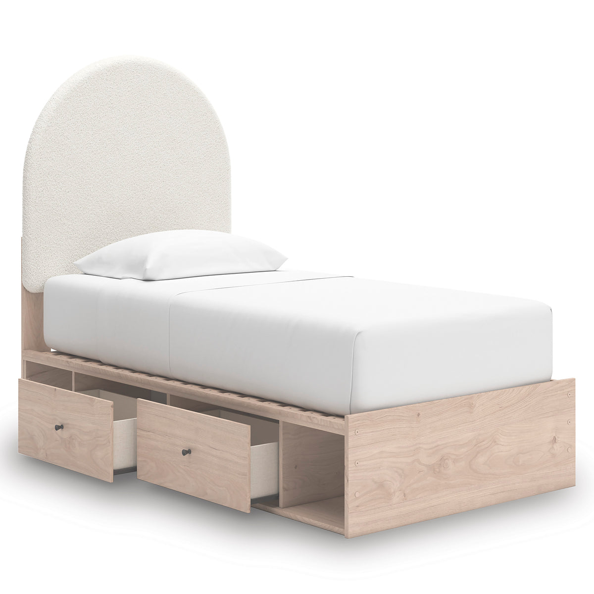 Shapella Upholstered Panel Bed with Storage Twin