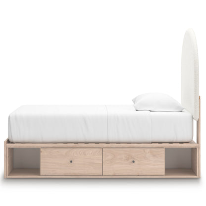 Shapella Upholstered Panel Bed with Double Storage
