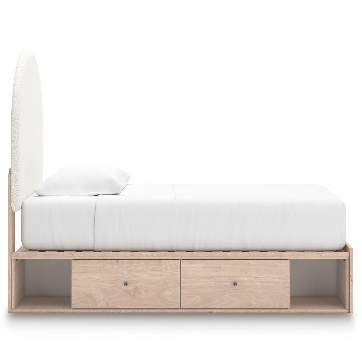 Shapella Upholstered Panel Bed with Double Storage