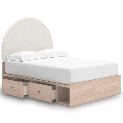 Shapella Upholstered Panel Bed with Storage Full Double