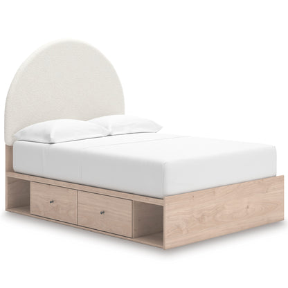 Shapella Upholstered Panel Bed with Storage