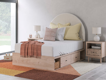 Shapella Upholstered Panel Bed with Storage