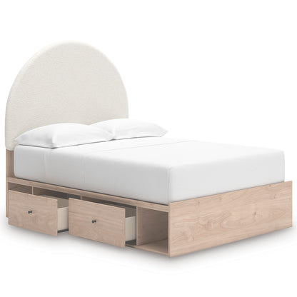 Shapella Upholstered Panel Bed with Double Storage Full Double