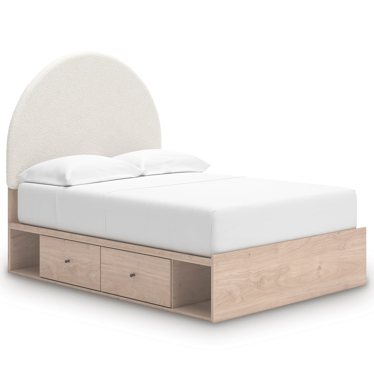 Shapella Upholstered Panel Bed with Double Storage