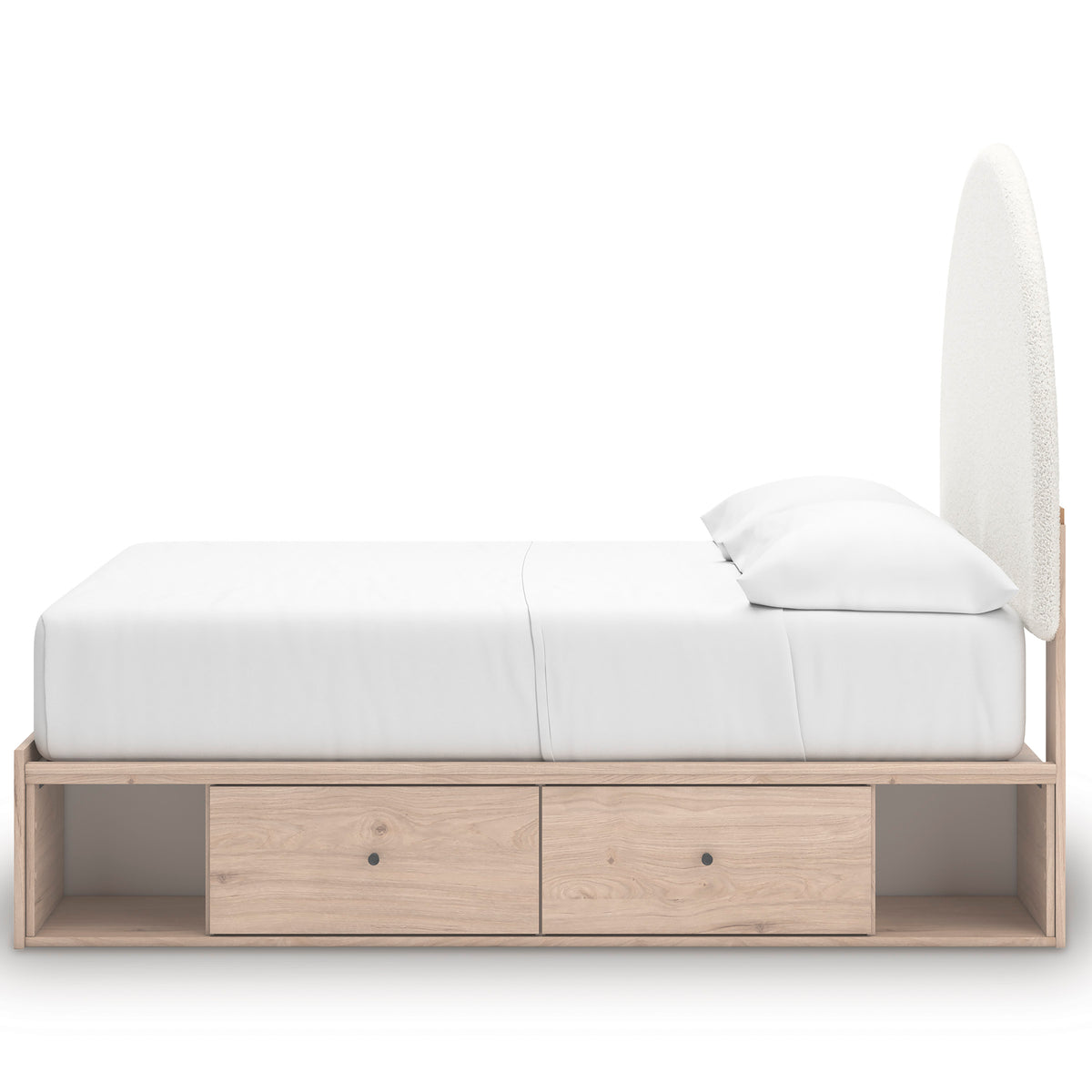 Shapella Upholstered Panel Bed with Double Storage